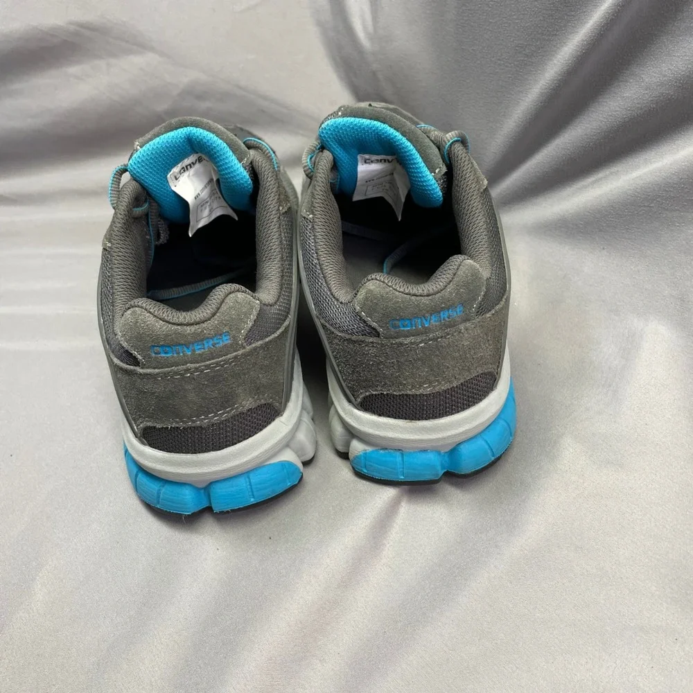 Converse Steel Toe Work Shoes‎ Womens Gray Blue Suede Mesh Safety Sneakers C1910